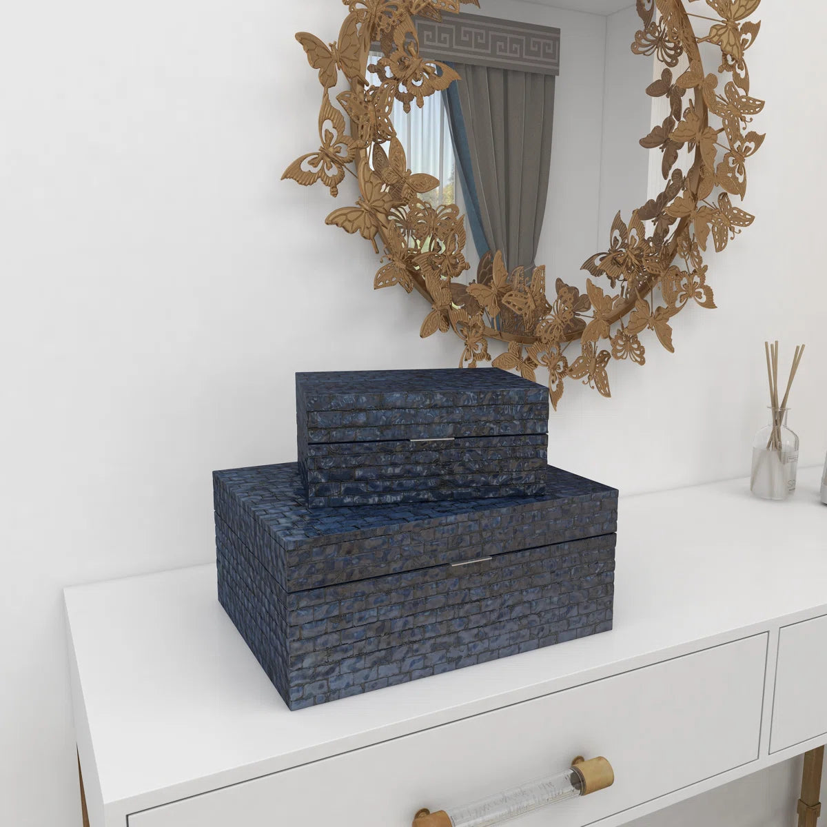 Mandy 2 Piece Manufactured Wood Decorative Box Set