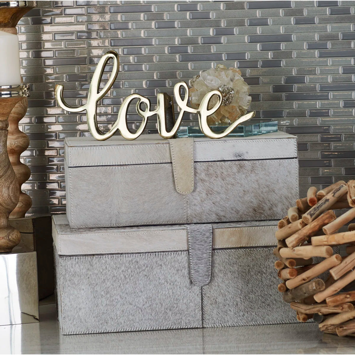 Georgine 2 Piece Handmade Decorative Box Set