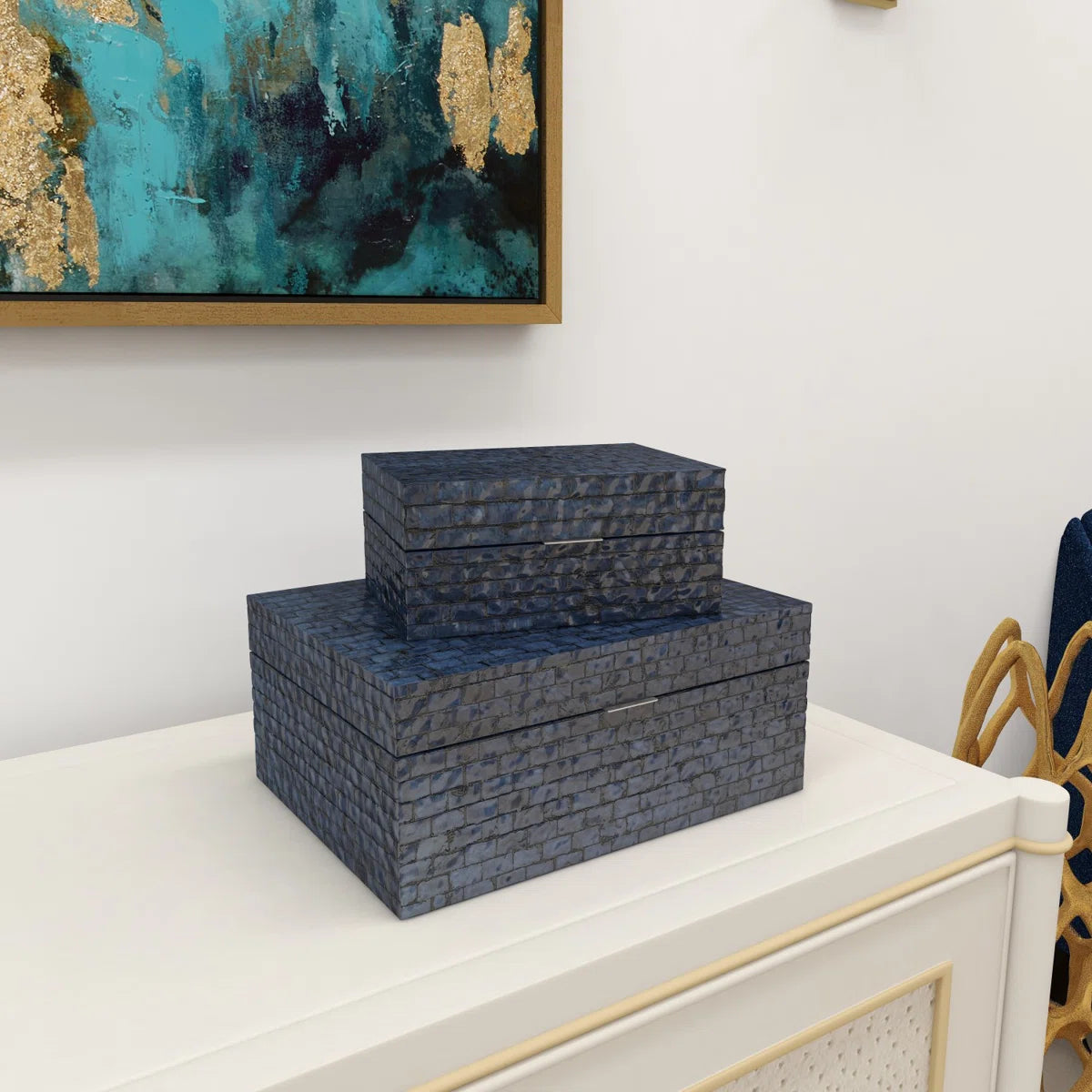 Mandy 2 Piece Manufactured Wood Decorative Box Set